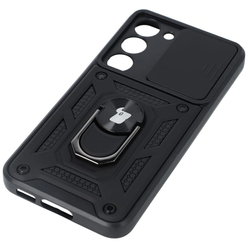 Etui + 2x szkło na ekran Bizon Case Camshield Pack do Samsung Galaxy S23 czarne