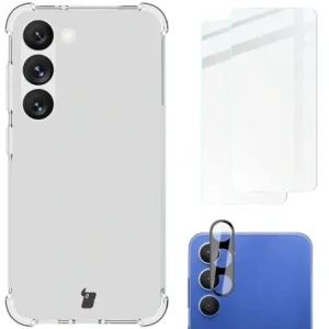 Hurtownia GSM - Bizon Case Clear Pack carcasă + 2x sticlă de ecran + sticlă pentru lentile Samsung Galaxy S23 transparentă - BIZ1674 - {ean13} - Hurt
