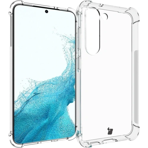 Etui + 2x szkło na ekran + obiektyw Bizon Case Clear Pack do Samsung Galaxy S23 przezroczyste