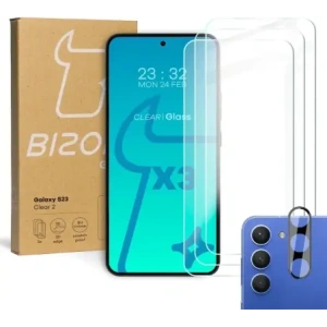 Hurtownia GSM - BIZON Clear 2 3x sticlă pentru ecran + sticlă pentru cameră Samsung Galaxy S23 - BIZ1675 - {ean13} - Hurt