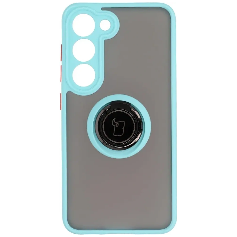 Hurtownia GSM - Bizon Case Hybrid Ring Samsung Galaxy S23 fumuriu cu un cadru albastru deschis - BIZ7843 - {ean13} - Hurt