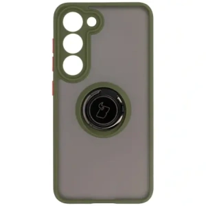Hurtownia GSM - Bizon Case Hybrid Ring Samsung Galaxy S23 fumuriu cu un cadru verde - BIZ7844 - {ean13} - Hurt