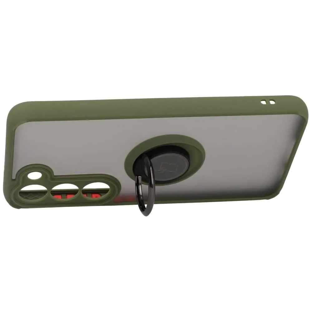 Hurtownia GSM - Bizon Case Hybrid Ring Samsung Galaxy S23 fumuriu cu un cadru verde - BIZ7844 - {ean13} - Hurt