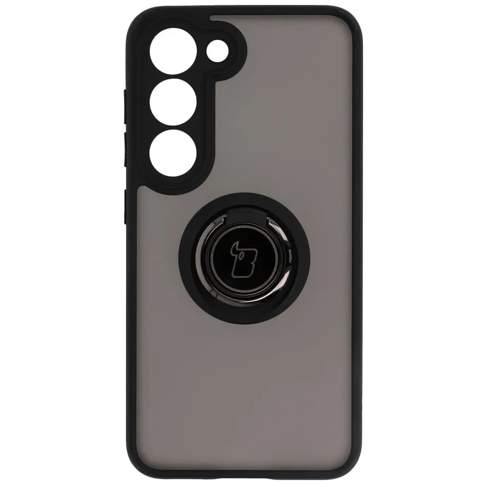 Hurtownia GSM - Bizon Case Hybrid Ring Samsung Galaxy S23 fumuriu cu un cadru negru - BIZ1679 - {ean13} - Hurt