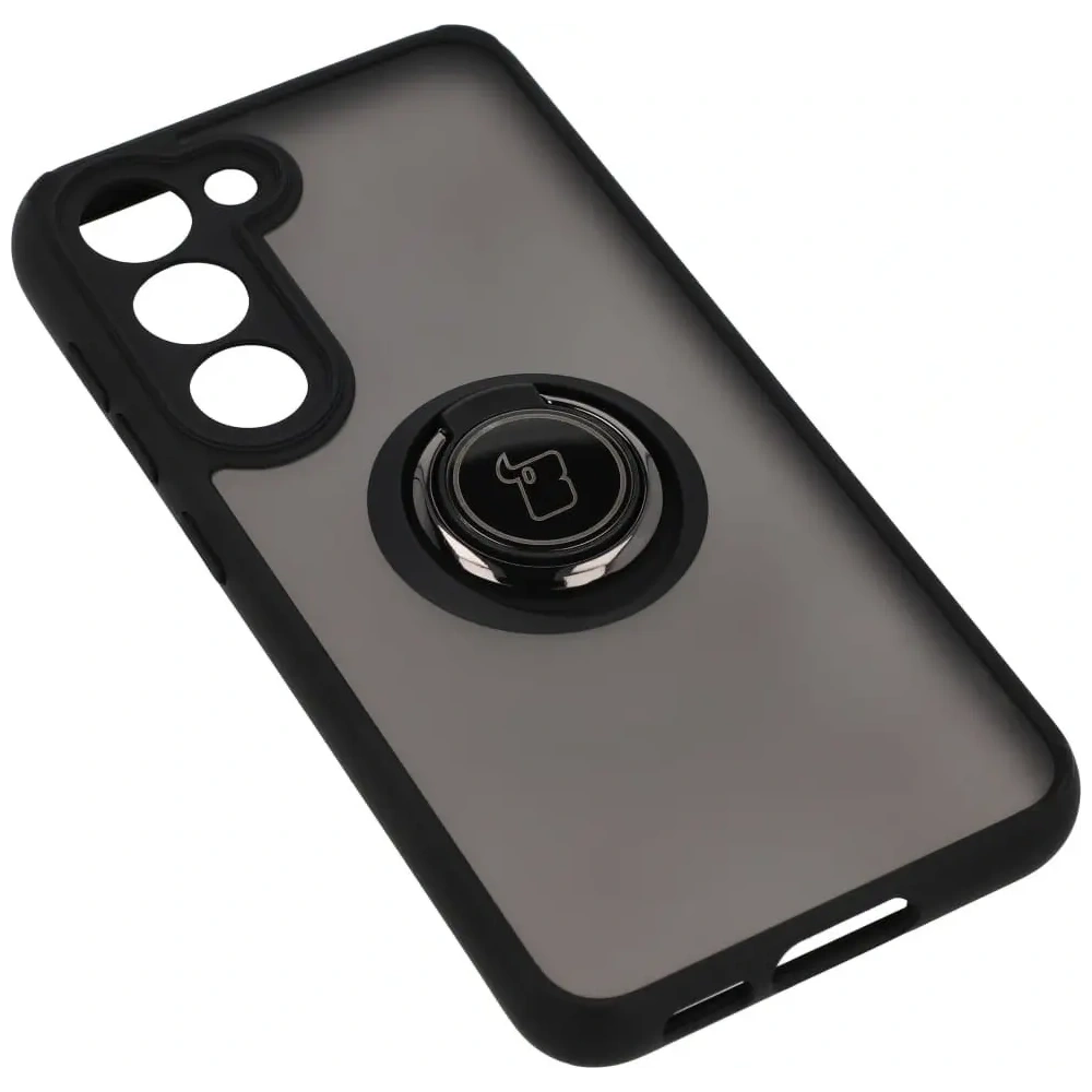 Hurtownia GSM - Bizon Case Hybrid Ring Samsung Galaxy S23 fumuriu cu un cadru negru - BIZ1679 - {ean13} - Hurt