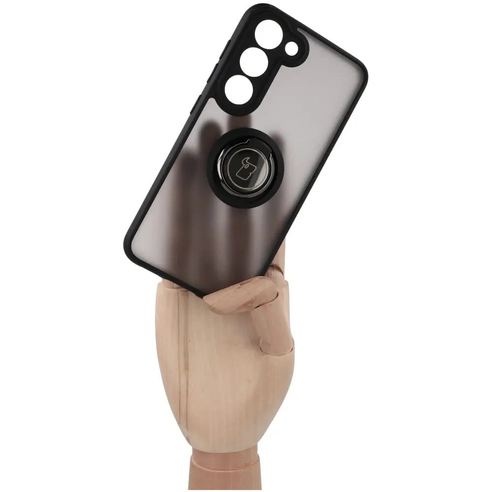 Hurtownia GSM - Bizon Case Hybrid Ring Samsung Galaxy S23 fumuriu cu un cadru negru - BIZ1679 - {ean13} - Hurt