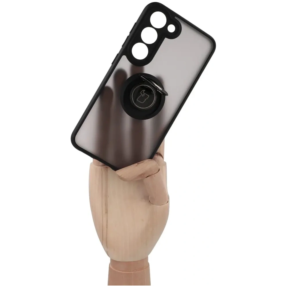 Hurtownia GSM - Bizon Case Hybrid Ring Samsung Galaxy S23 fumuriu cu un cadru negru - BIZ1679 - {ean13} - Hurt