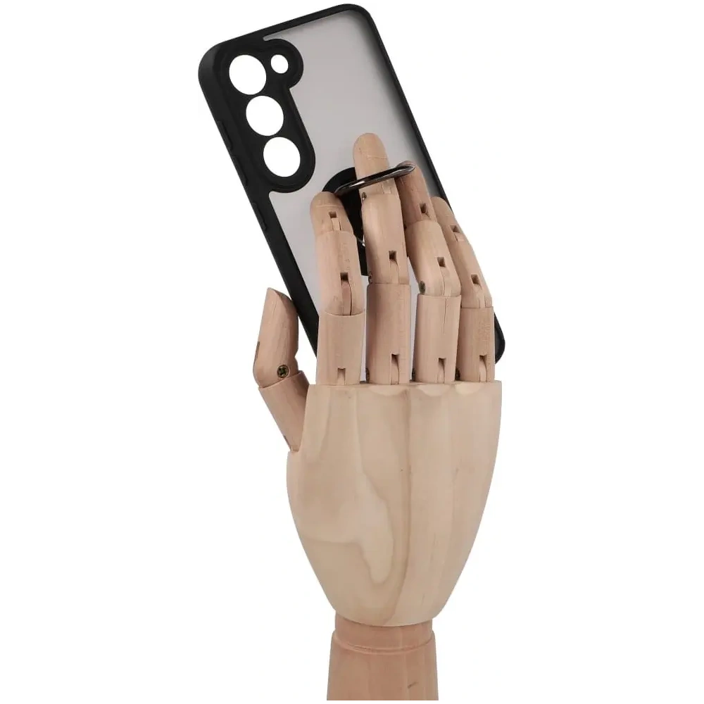 Hurtownia GSM - Bizon Case Hybrid Ring Samsung Galaxy S23 fumuriu cu un cadru negru - BIZ1679 - {ean13} - Hurt
