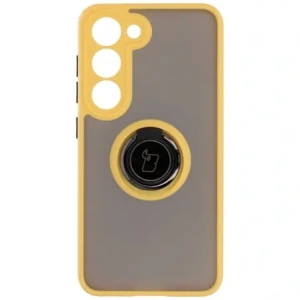 Hurtownia GSM - Bizon Case Hybrid Ring Samsung Galaxy S23 fumuriu cu un cadru galben - BIZ7845 - {ean13} - Hurt