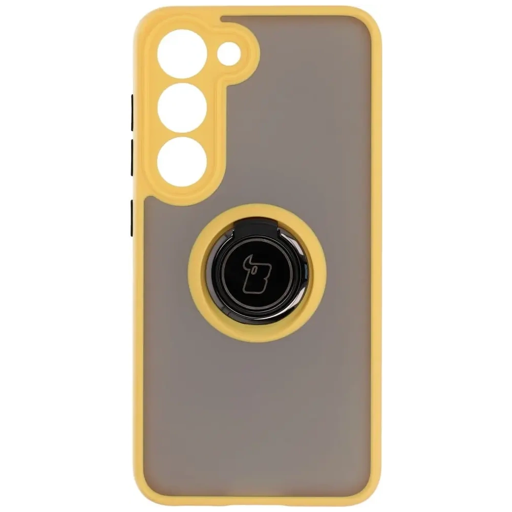 Hurtownia GSM - Bizon Case Hybrid Ring Samsung Galaxy S23 füstös sárga kerettel - BIZ7845 - {ean13} - Hurt