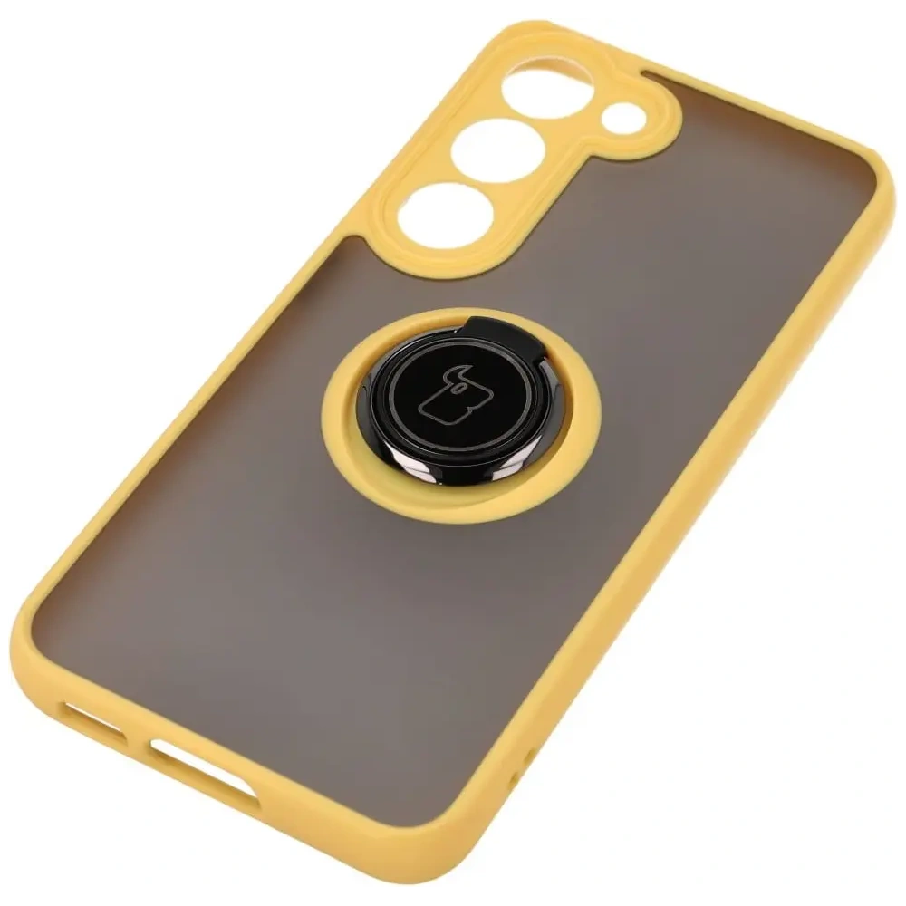 Hurtownia GSM - Bizon Case Hybrid Ring Samsung Galaxy S23 füstös sárga kerettel - BIZ7845 - {ean13} - Hurt