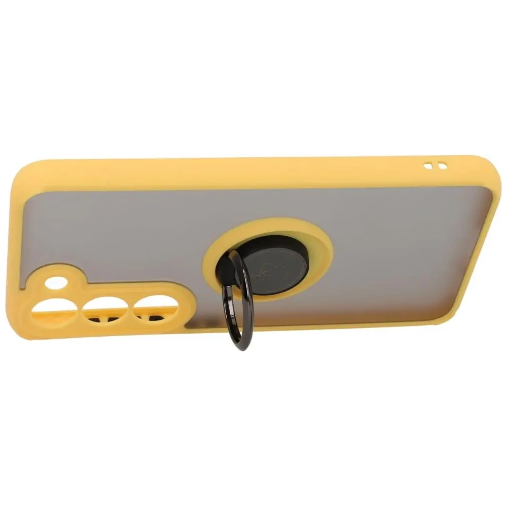 Hurtownia GSM - Bizon Case Hybrid Ring Samsung Galaxy S23 füstös sárga kerettel - BIZ7845 - {ean13} - Hurt