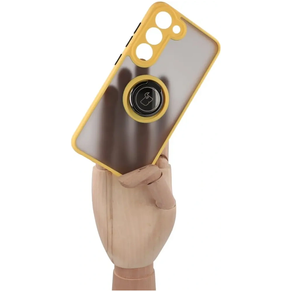 Hurtownia GSM - Bizon Case Hybrid Ring Samsung Galaxy S23 füstös sárga kerettel - BIZ7845 - {ean13} - Hurt