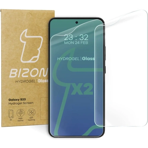 Folia hydrożelowa na ekran Bizon Glass Hydrogel do Samsung Galaxy S23 [2 PACK]