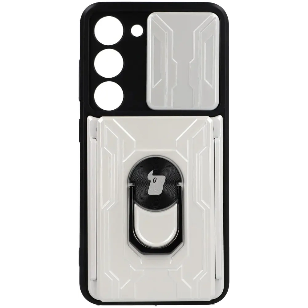 Hurtownia GSM - Bizon Case Camshield Kártyafoglalatos Gyűrű Samsung Galaxy S23 fehér - BIZ7853 - {ean13} - Hurt