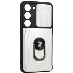 Hurtownia GSM - Bizon Case Camshield Card Slot Ring Samsung Galaxy S23 alb - BIZ7853 - {ean13} - Hurt
