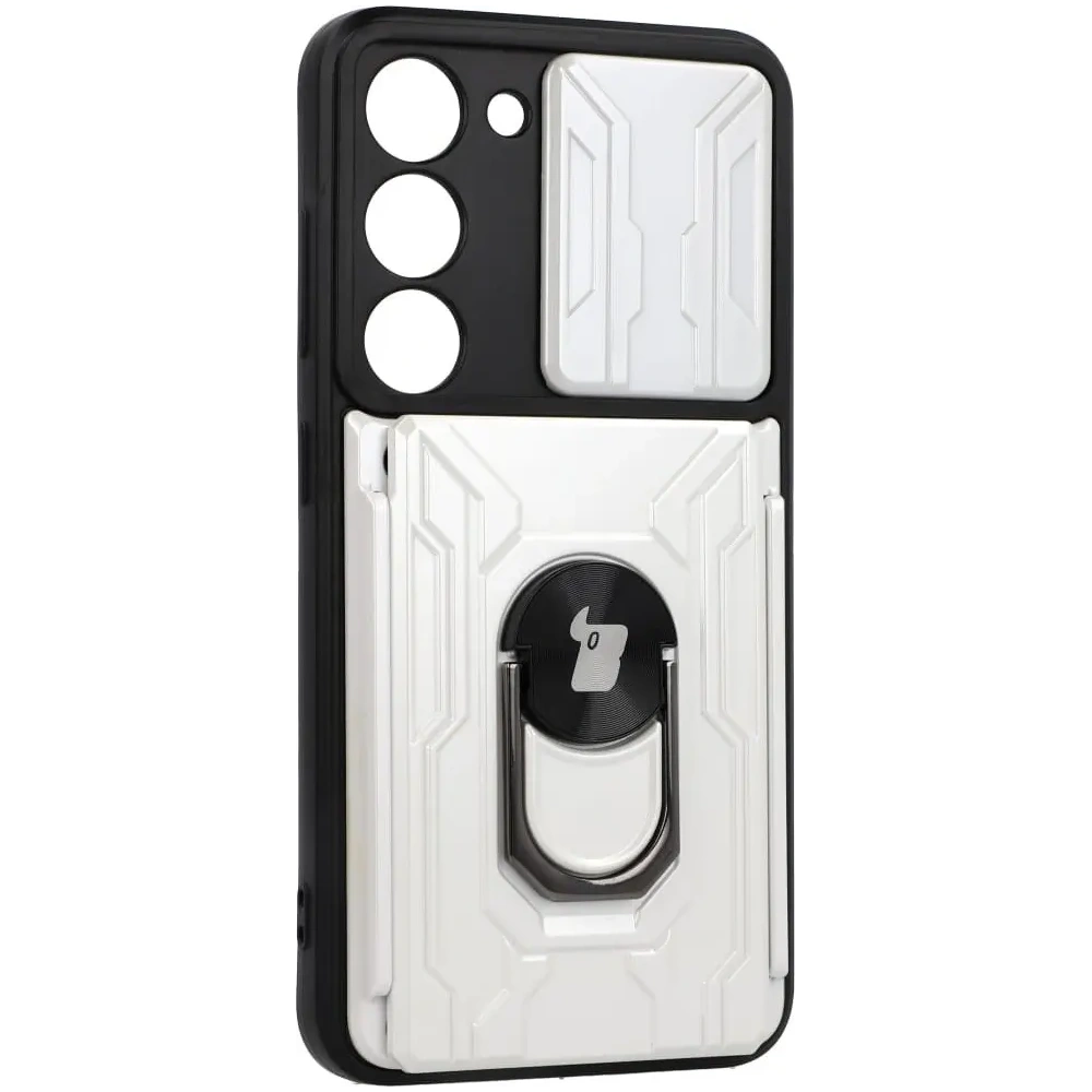 Hurtownia GSM - Bizon Case Camshield Kártyafoglalatos Gyűrű Samsung Galaxy S23 fehér - BIZ7853 - {ean13} - Hurt