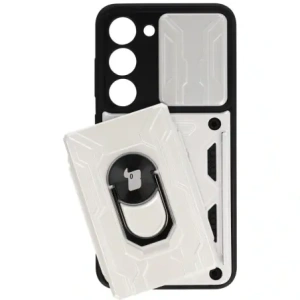 Hurtownia GSM - Bizon Case Camshield Kártyafoglalatos Gyűrű Samsung Galaxy S23 fehér - BIZ7853 - {ean13} - Hurt
