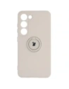 Bizon Case Silicone Gyűrű Sq do Samsung Galaxy S23 bézs