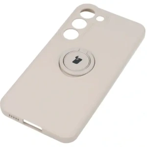 Hurtownia GSM - Etui Bizon Case Silicone Ring Sq do Samsung Galaxy S23 beżowe - BIZ7854 - {ean13} - Hurt