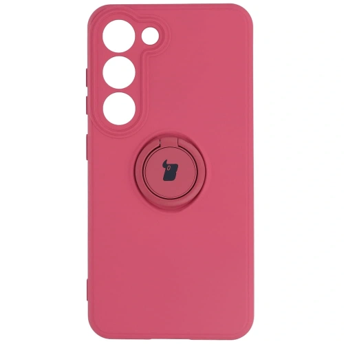 Etui Bizon Case Silicone Ring Sq do Samsung Galaxy S23 brudny róż