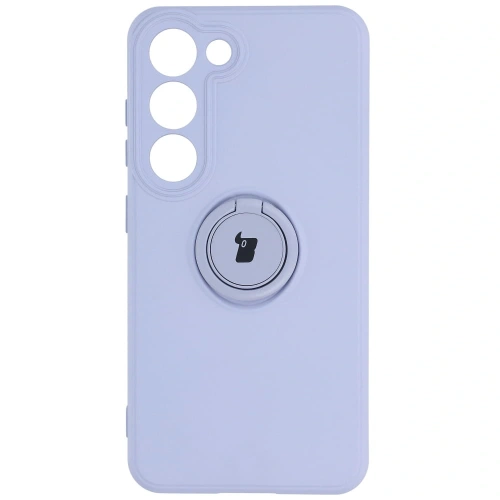 Etui Bizon Case Silicone Ring Sq do Samsung Galaxy S23 jasnofioletowe