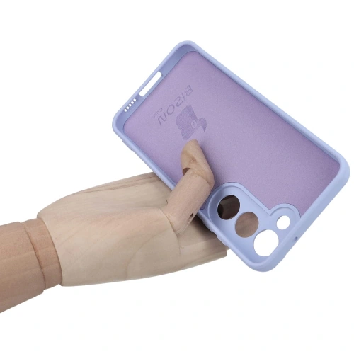 Etui Bizon Case Silicone Ring Sq do Samsung Galaxy S23 jasnofioletowe