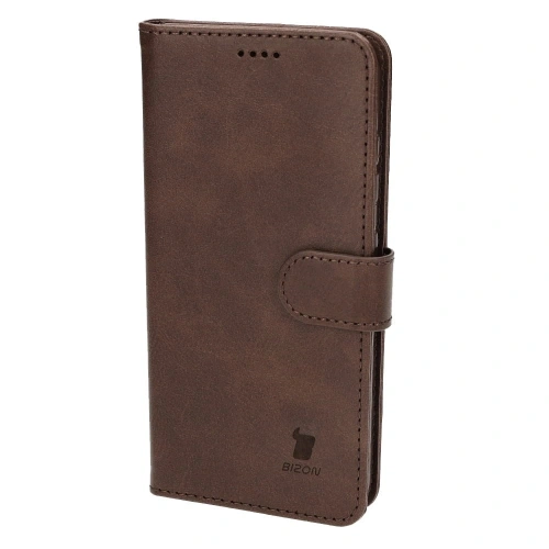 Etui Bizon Case Wallet do Samsung Galaxy S23 ciemnobrązowe