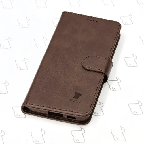 Etui Bizon Case Wallet do Samsung Galaxy S23 ciemnobrązowe