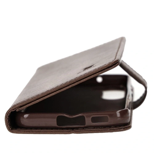 Etui Bizon Case Wallet do Samsung Galaxy S23 ciemnobrązowe