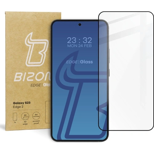 Szkło hartowane Bizon Glass Edge 2 do Samsung Galaxy S23 czarne