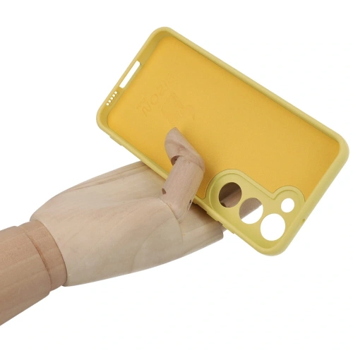 Etui Bizon Case Silicone Ring Sq do Samsung Galaxy S23 żółte