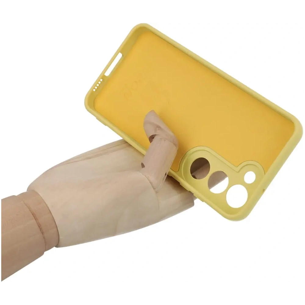 Hurtownia GSM - Etui Bizon Case Silicone Ring Sq do Samsung Galaxy S23, żółte - BIZ7858 - {ean13} - Hurt