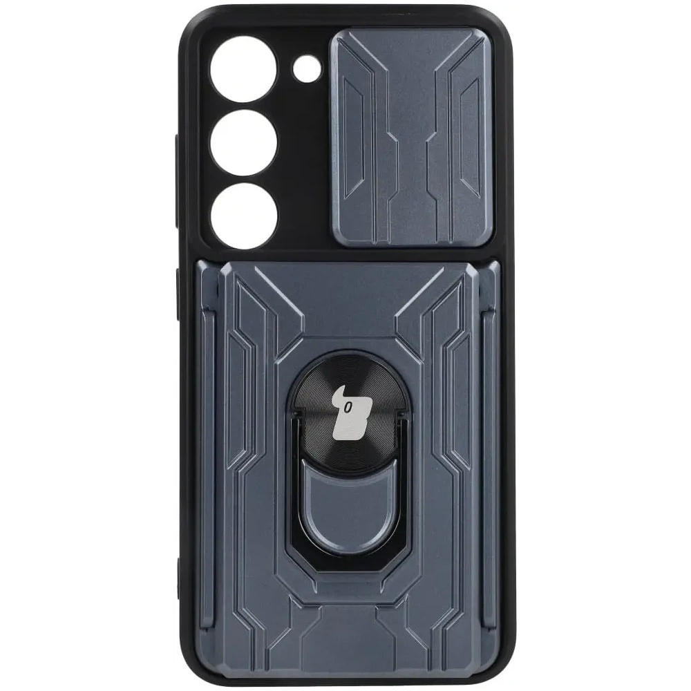 Hurtownia GSM - Bizon Case Camshield Kártyahely Gyűrű Samsung Galaxy S23 szürke - BIZ7859 - {ean13} - Hurt