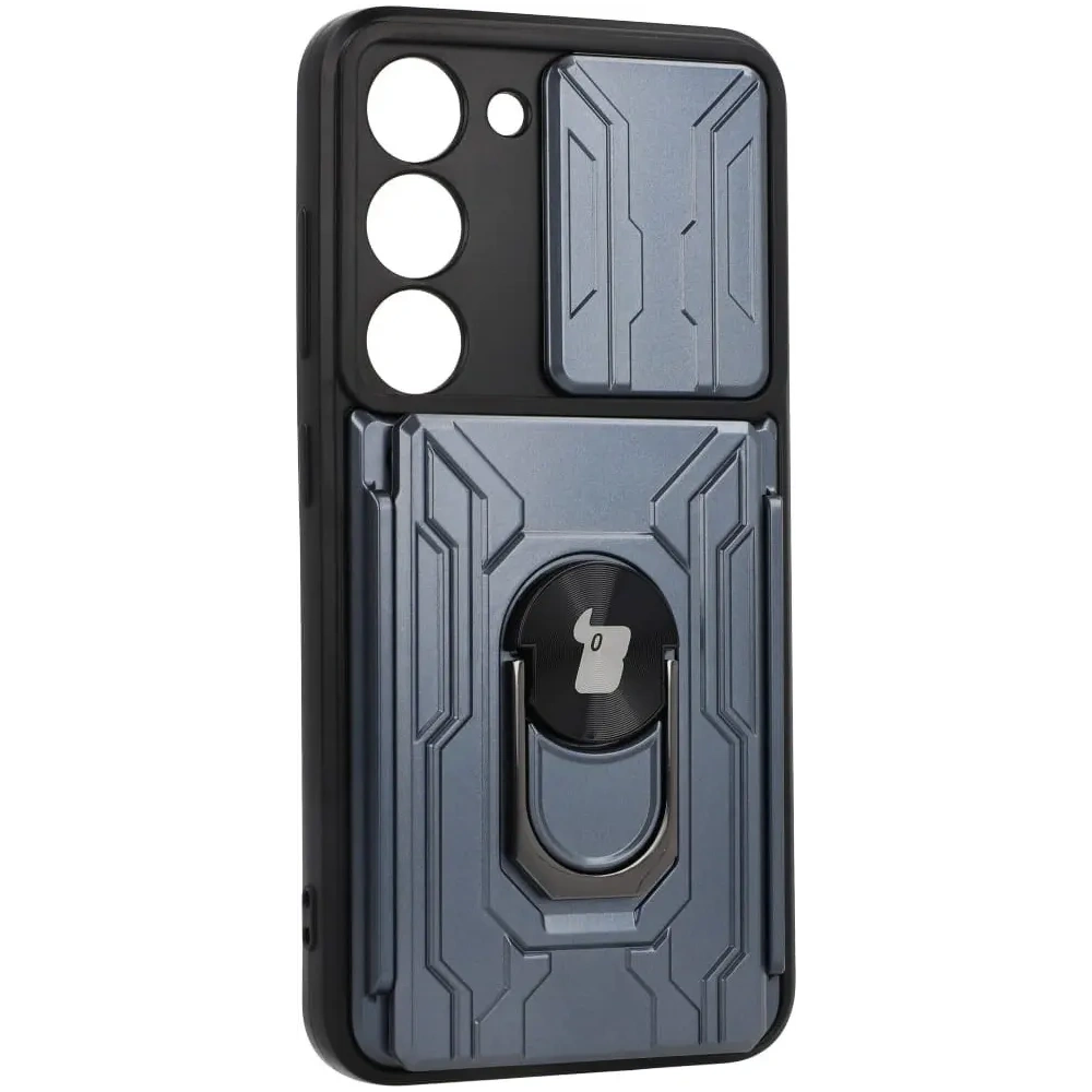 Hurtownia GSM - Bizon Case Camshield Kártyahely Gyűrű Samsung Galaxy S23 szürke - BIZ7859 - {ean13} - Hurt