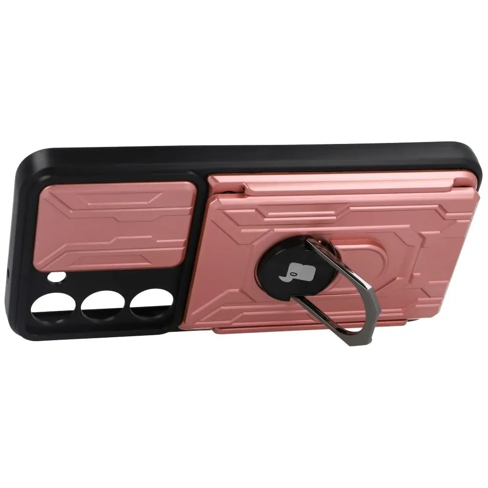 Hurtownia GSM - Etui Bizon Case Camshield Card Slot Ring do Samsung Galaxy S23 jasnoróżowe - BIZ7860 - {ean13} - Hurt