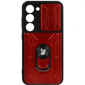 Hurtownia GSM - Bizon Case Camshield Card Slot Ring Samsung Galaxy S23 roșu - BIZ7861 - {ean13} - Hurt
