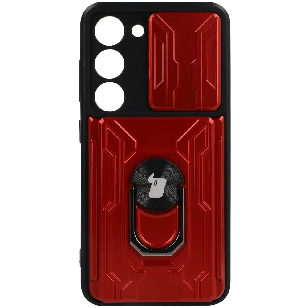 Hurtownia GSM - Bizon Case Camshield Kártyahely Gyűrű Samsung Galaxy S23 piros - BIZ7861 - {ean13} - Hurt
