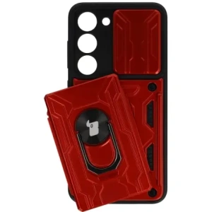 Hurtownia GSM - Bizon Case Camshield Kártyahely Gyűrű Samsung Galaxy S23 piros - BIZ7861 - {ean13} - Hurt