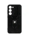 Bizon Case Camshield Kártyahely Gyűrű Samsung Galaxy S23 fekete