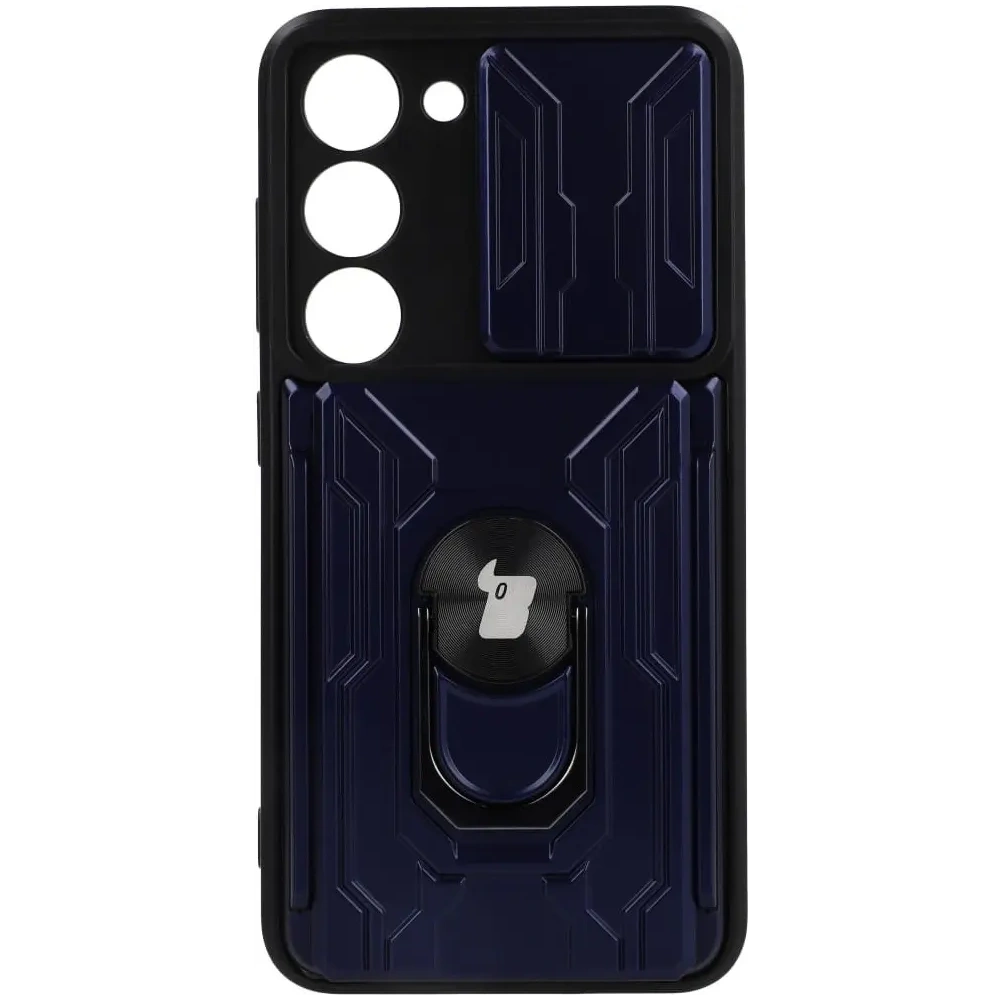 Wholesale Bizon Case Camshield Card Slot Ring Samsung Galaxy S23 navy blue - BIZ7863 - {ean13} - Hurt