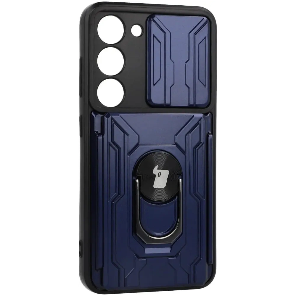 Wholesale Bizon Case Camshield Card Slot Ring Samsung Galaxy S23 navy blue - BIZ7863 - {ean13} - Hurt