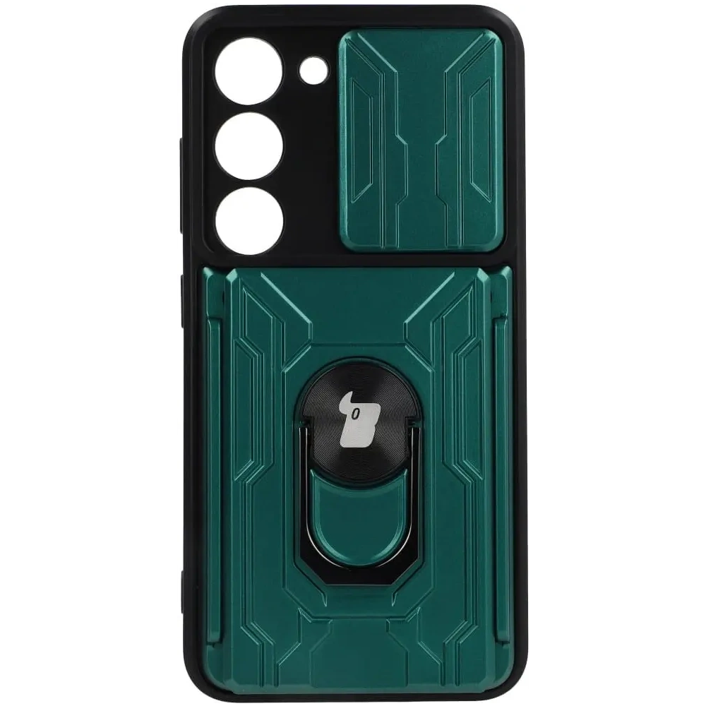 Wholesale Bizon Case Camshield Card Slot Ring Samsung Galaxy S23 green - BIZ7864 - {ean13} - Hurt
