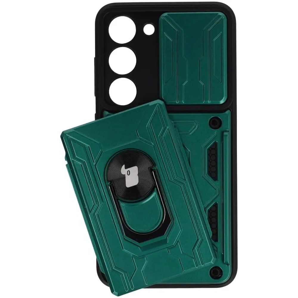 Hurtownia GSM - Bizon Case Camshield Kártyahely Gyűrű Samsung Galaxy S23 zöld - BIZ7864 - {ean13} - Hurt
