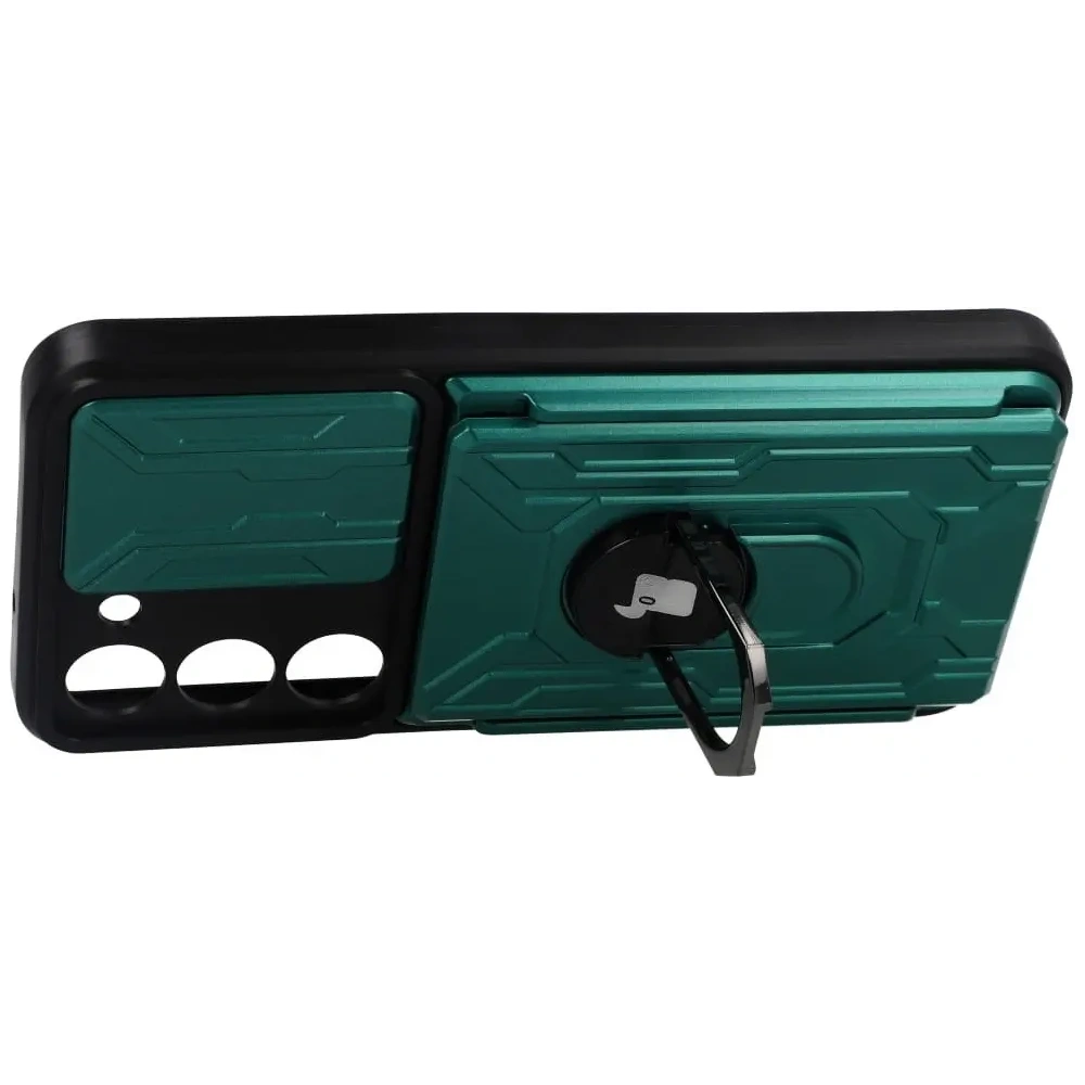 Wholesale Bizon Case Camshield Card Slot Ring Samsung Galaxy S23 green - BIZ7864 - {ean13} - Hurt