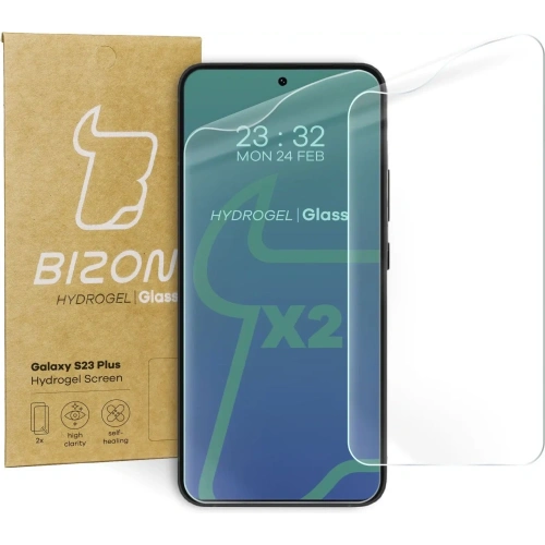 Folia hydrożelowa na ekran Bizon Glass Hydrogel do Samsung Galaxy S23 Plus [2 PACK]