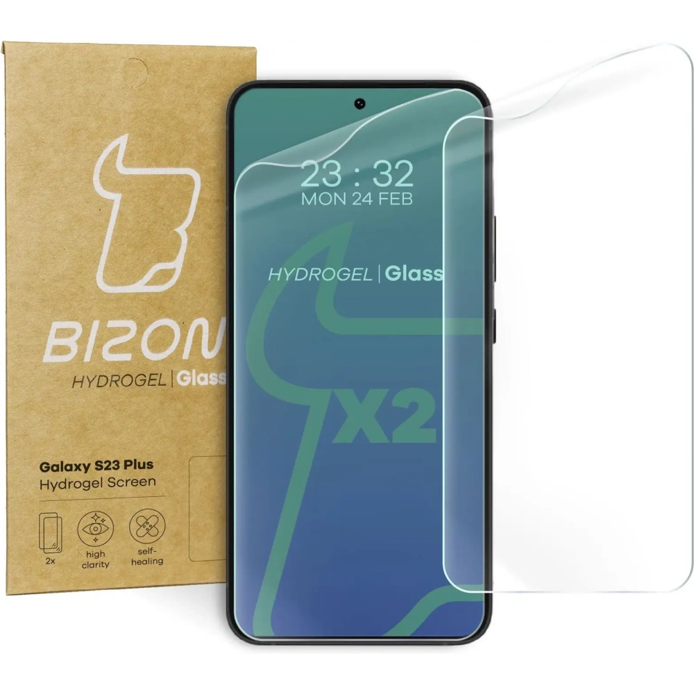 Hurtownia GSM - Folia hydrożelowa na ekran Bizon Glass Hydrogel do Samsung Galaxy S23 Plus [2 PACK] - BIZ1711 - {ean13} - Hurt
