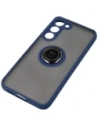 Hurtownia GSM - Etui z uchwytem na palec Bizon Case Hybrid Ring do Samsung Galaxy S23 Plus przydymione z granatową ramką - BIZ1712 - {ean13} - Hurt