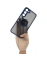 Hurtownia GSM - Etui z uchwytem na palec Bizon Case Hybrid Ring do Samsung Galaxy S23 Plus przydymione z granatową ramką - BIZ1712 - {ean13} - Hurt