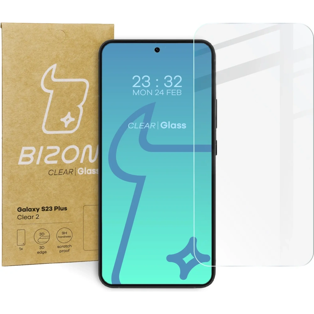 Wholesale Bizon Glass Clear 2 Samsung Galaxy S23 Plus - BIZ1713 - {ean13} - Hurt